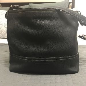 Authentic Coach black leather tote